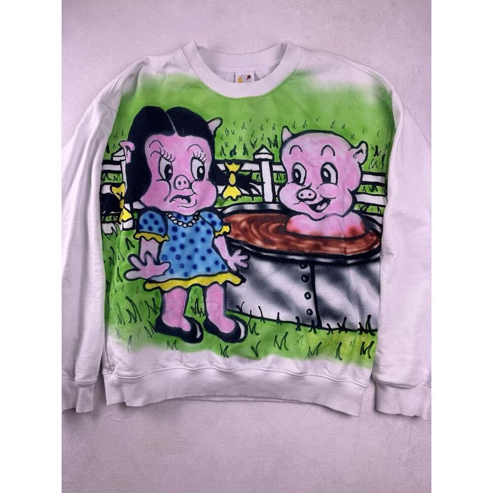 Sky High Farm Workwear x Ally Bo Printed Sweatshirt Men’s Large Organic Cotton